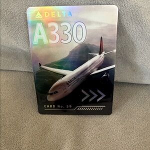 New Delta Pilot Trading Card A330-300 Collectible Airbus Delta Airlines 2022 #59